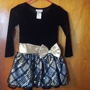 Black and gold dress